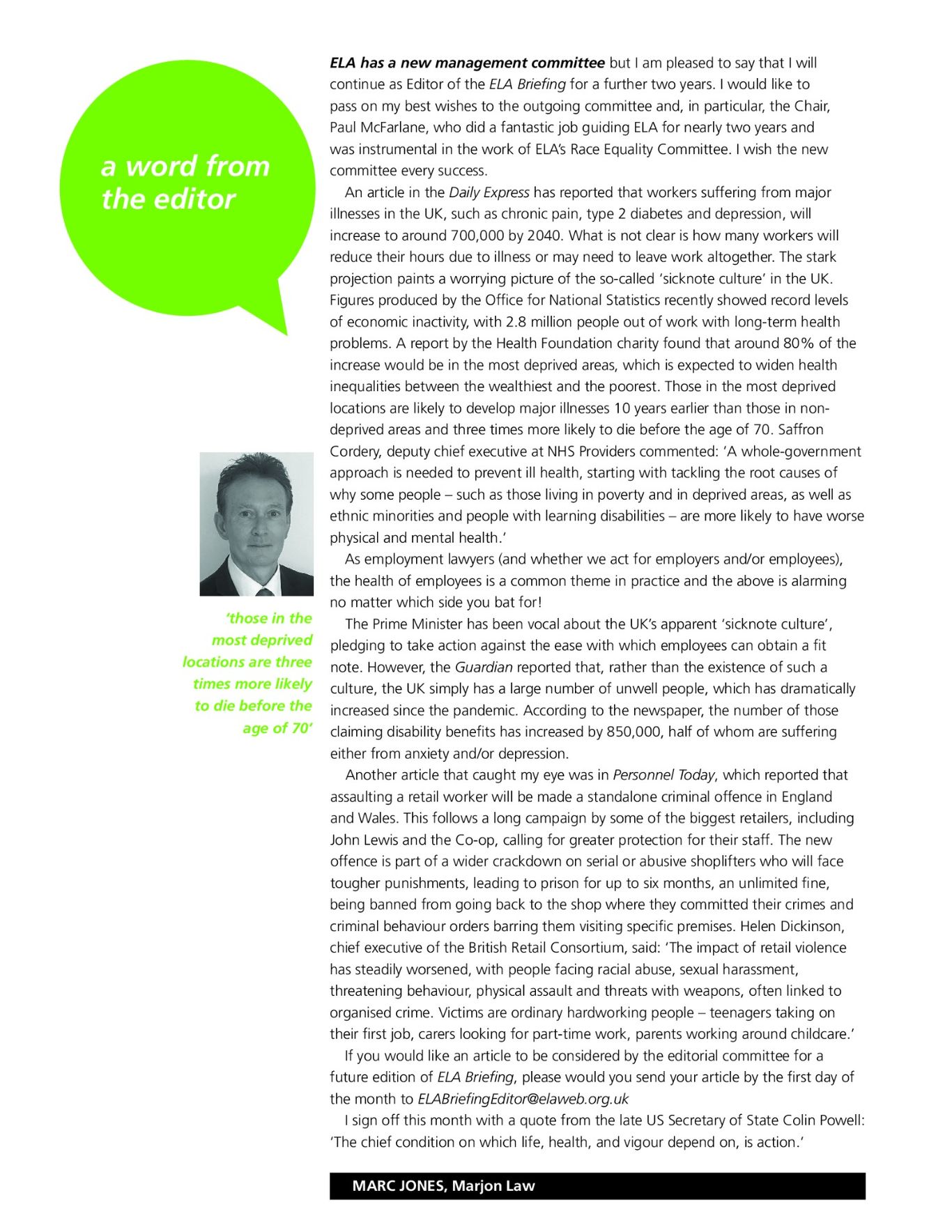 ELA Briefing - Editorial - May 2024