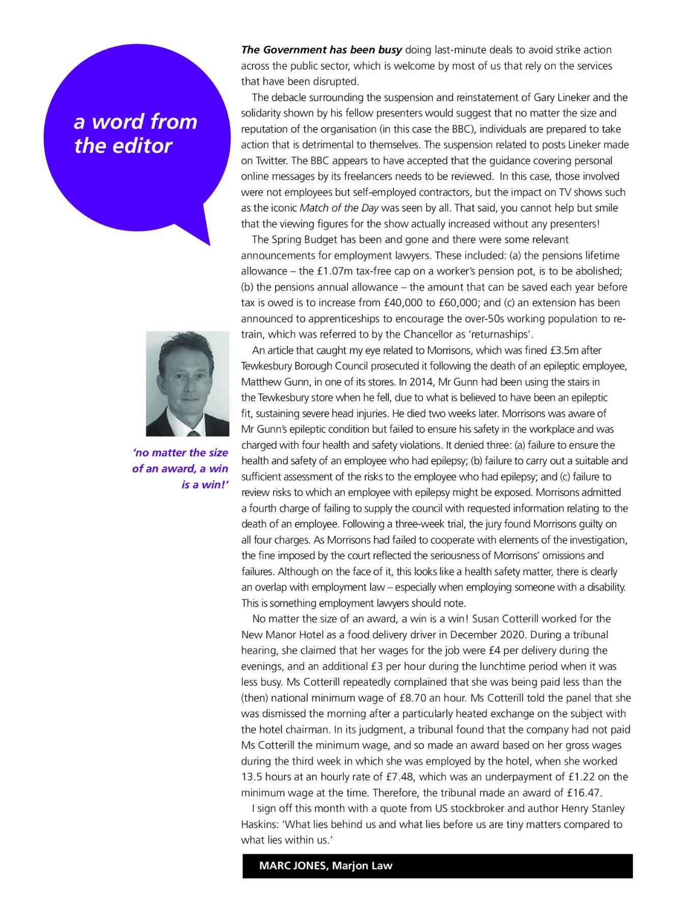 ELA Briefing - Editorial - April 2023