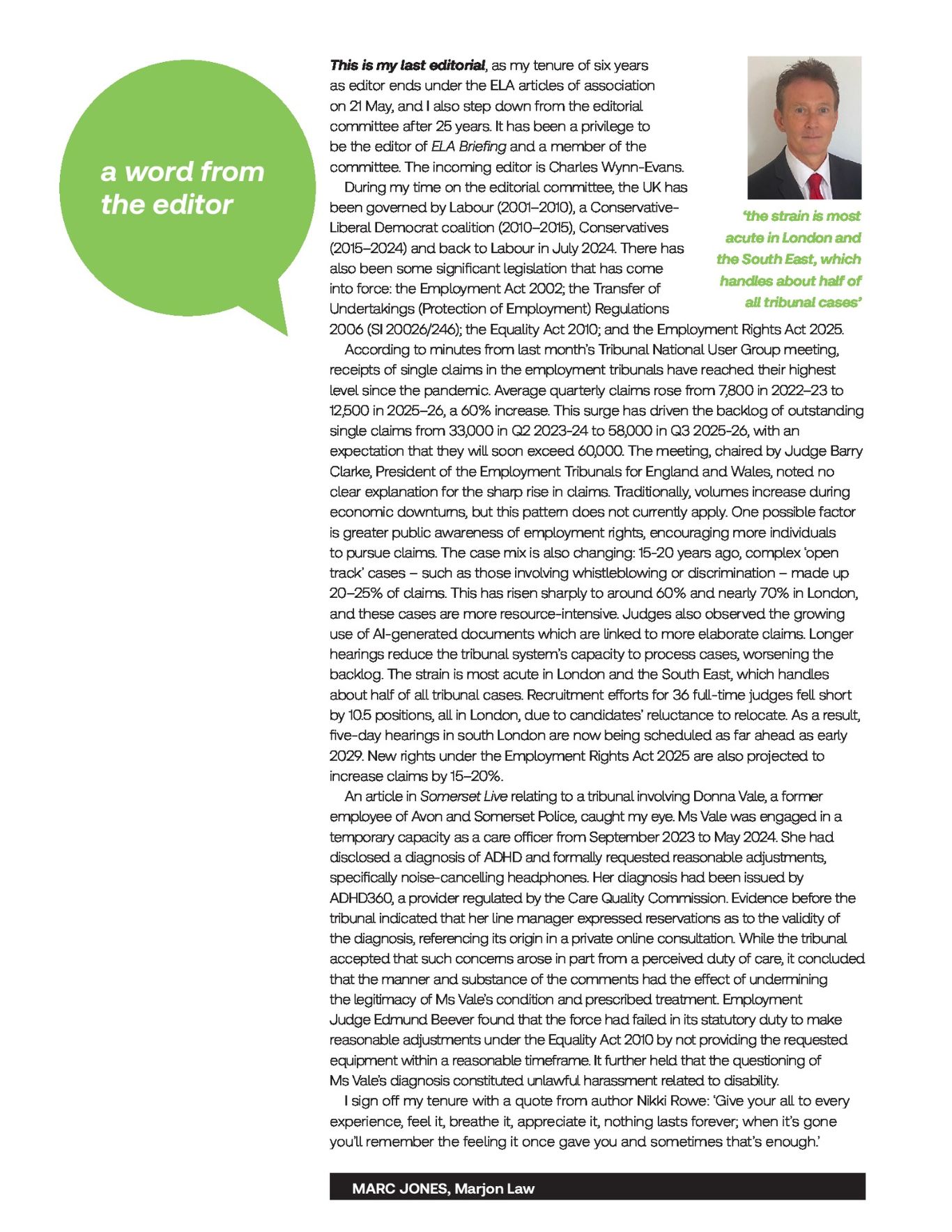ELA Briefing - Editorial - March 2026