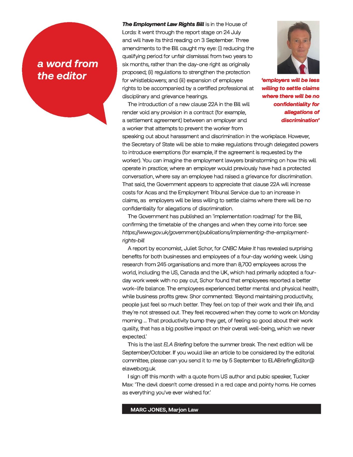 ELA Briefing - Editorial - July 2025